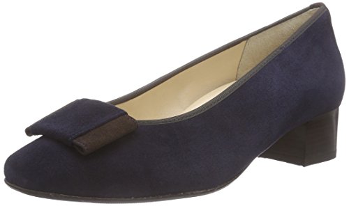 Hassia Damen Evelyn, Weite J Pumps, Blau (3020 Ocean/Espresso), 35.5 EU von Hassia