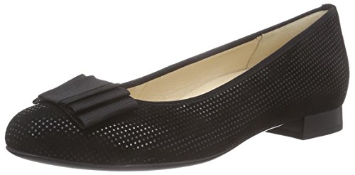 Hassia Damen Fermo, Weite G Geschlossene Ballerinas, Schwarz (0100 schwarz) von Hassia