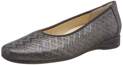 Hassia Damen Petra, Weite G Geschlossene Ballerinas, Grau (Antrazit 6200), 38.5 EU von Hassia