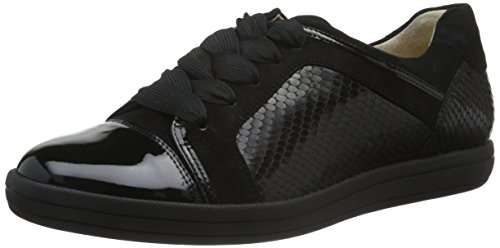 Hassia Damen Prato, Weite H Sneakers, Schwarz (0100 schwarz), 37 von Hassia