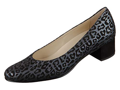 Hassia Damen Pumps Siena 8-303005-6201 anthrazit schwarz Leolame Samtziege 8-303005-6201 schwarz 749774 von Hassia