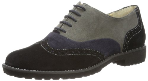 Hassia Fermo, Weite G 6-301252-01990, Damen Schnürhalbschuhe, Schwarz (schwarz/Multi 0199), EU 39 (UK 6) von Hassia