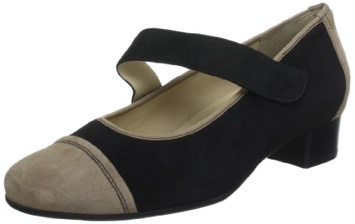 Hassia Genua, Weite K 5-303462-01180, Damen Mary Jane Halbschuhe, Schwarz (schwarz/cotton 0118), EU 37 (UK 4) von Hassia