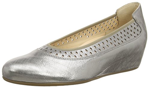 Hassia Nizza, Weite H, Damen Geschlossene Ballerinas, Silber, 37 EU (4 Damen UK) von Hassia