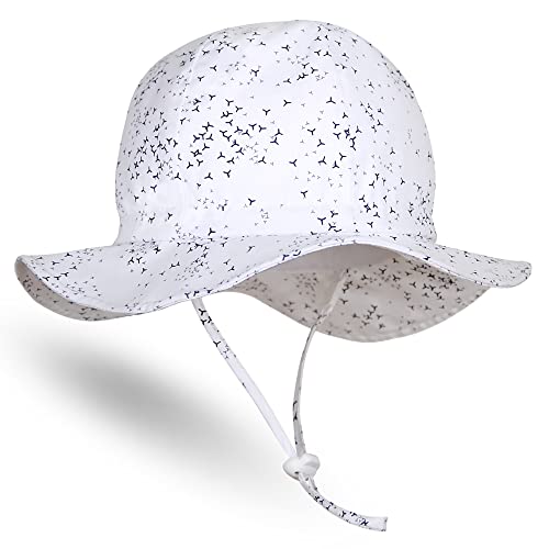 Hat Professor Baby Sonnenhut Einstellbar Atmungsaktiv Sonnenschutz Sommerhut für Kleinkinder Mädchen Jungen Kappe Mütze Fischerhut mit Breiter Krempe und UV-Schutz UPF 50+ Unisex Cap Hut von Hat Professor