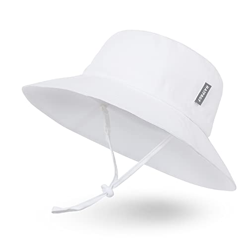 Hat Professor Baby Sonnenhut Einstellbar Atmungsaktiv Sonnenschutz Sommerhut für Kleinkinder Mädchen Jungen Kappe Mütze Fischerhut mit Breiter Krempe und UV-Schutz UPF 50+ Unisex Cap Hut von Hat Professor