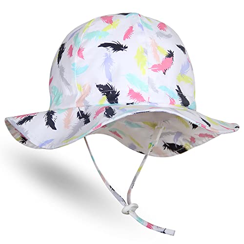 Hat Professor Baby Sonnenhut Einstellbar Atmungsaktiv Sonnenschutz Sommerhut für Kleinkinder Mädchen Jungen Kappe Mütze Fischerhut mit Breiter Krempe und UV-Schutz UPF 50+ Unisex Cap Hut von Hat Professor