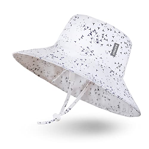 Hat Professor Baby Sonnenhut Einstellbar Atmungsaktiv Sonnenschutz Sommerhut für Kleinkinder Mädchen Jungen Kappe Mütze Fischerhut mit Breiter Krempe und UV-Schutz UPF 50+ Unisex Cap Hut von Hat Professor