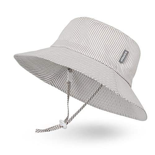 Hat Professor Baby Sonnenhut Einstellbar Atmungsaktiv Sonnenschutz Sommerhut für Kleinkinder Mädchen Jungen Kappe Mütze Fischerhut mit Breiter Krempe und UV-Schutz UPF 50+ Unisex Cap Hut von Hat Professor