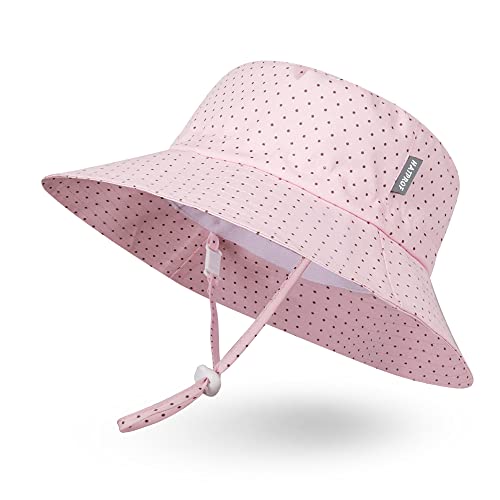 Hat Professor Baby Sonnenhut Einstellbar Atmungsaktiv Sonnenschutz Sommerhut für Kleinkinder Mädchen Jungen Kappe Mütze Fischerhut mit Breiter Krempe und UV-Schutz UPF 50+ Unisex Cap Hut von Hat Professor