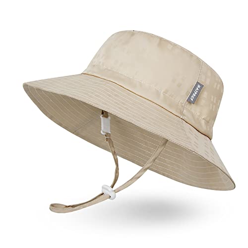 Hat Professor Baby Sonnenhut Einstellbar Atmungsaktiv Sonnenschutz Sommerhut für Kleinkinder Mädchen Jungen Kappe Mütze Fischerhut mit Breiter Krempe und UV-Schutz UPF 50+ Unisex Cap Hut von Hat Professor