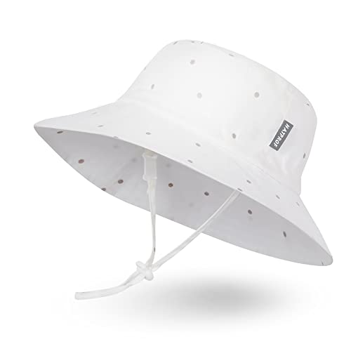 Hat Professor Baby Sonnenhut Einstellbar Atmungsaktiv Sonnenschutz Sommerhut für Kleinkinder Mädchen Jungen Kappe Mütze Fischerhut mit Breiter Krempe und UV-Schutz UPF 50+ Unisex Cap Hut von Hat Professor