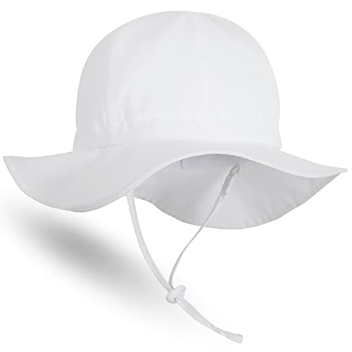 Hat Professor Baby Sonnenhut Einstellbar Atmungsaktiv Sonnenschutz Sommerhut für Kleinkinder Mädchen Jungen Kappe Mütze Fischerhut mit Breiter Krempe und UV-Schutz UPF 50+ Unisex Cap Hut von Hat Professor