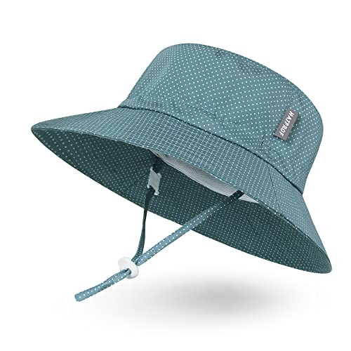 Hat Professor Baby Sonnenhut Einstellbar Atmungsaktiv Sonnenschutz Sommerhut für Kleinkinder Mädchen Jungen Kappe Mütze Fischerhut mit Breiter Krempe und UV-Schutz UPF 50+ Unisex Cap Hut von Hat Professor