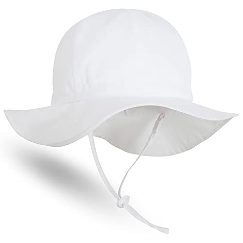 Hat Professor Baby Sonnenhut Einstellbar Atmungsaktiv Sonnenschutz Sommerhut für Kleinkinder Mädchen Jungen Kappe Mütze Fischerhut mit Breiter Krempe und UV-Schutz UPF 50+ Unisex Cap Hut von Hat Professor