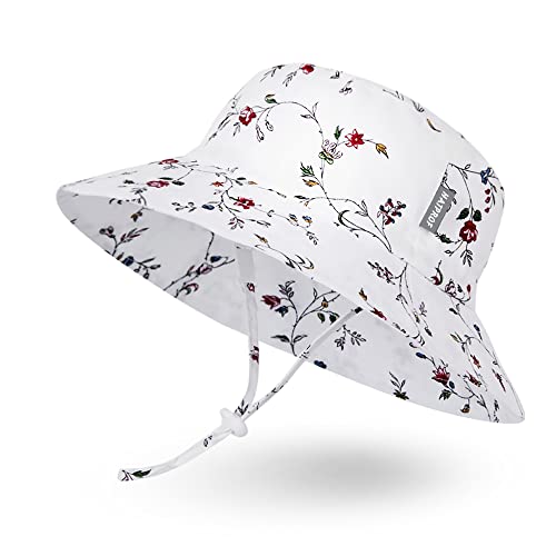 Hat Professor Baby Sonnenhut Einstellbar Atmungsaktiv Sonnenschutz Sommerhut für Kleinkinder Mädchen Jungen Kappe Mütze Fischerhut mit Breiter Krempe und UV-Schutz UPF 50+ Unisex Cap Hut von Hat Professor