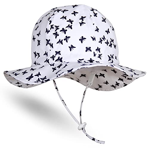 Hat Professor Baby Sonnenhut Einstellbar Atmungsaktiv Sonnenschutz Sommerhut für Kleinkinder Mädchen Jungen Kappe Mütze Fischerhut mit Breiter Krempe und UV-Schutz UPF 50+ Unisex Cap Hut von Hat Professor