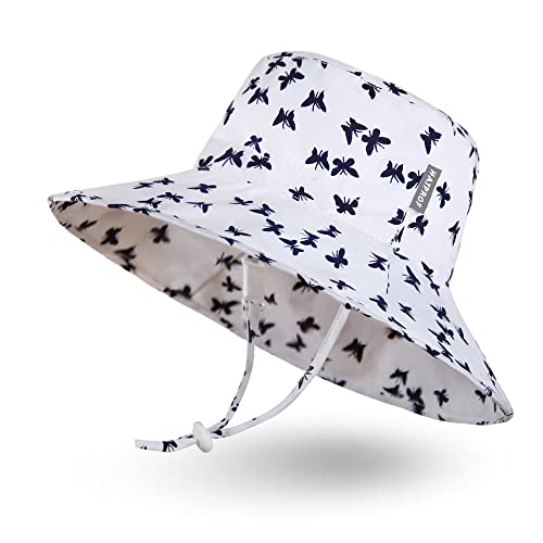 Hat Professor Baby Sonnenhut Einstellbar Atmungsaktiv Sonnenschutz Sommerhut für Kleinkinder Mädchen Jungen Kappe Mütze Fischerhut mit Breiter Krempe und UV-Schutz UPF 50+ Unisex Cap Hut von Hat Professor