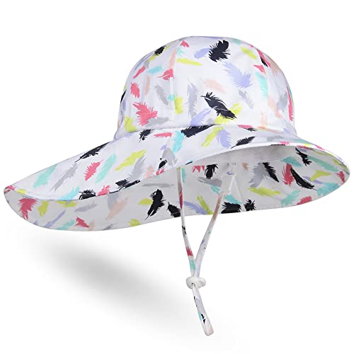 Hat Professor Baby Sonnenhut Einstellbar Atmungsaktiv Sonnenschutz Sommerhut für Kleinkinder Mädchen Jungen Kappe Mütze Nackenschutz mit Breiter Krempe UPF 50+ Unisex Cap Hut von Hat Professor