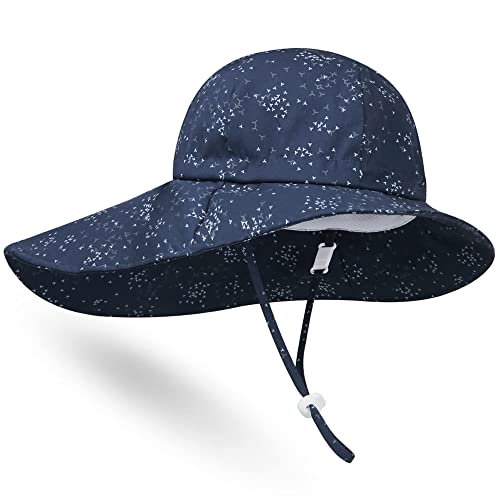 Hat Professor Baby Sonnenhut Einstellbar Atmungsaktiv Sonnenschutz Sommerhut für Kleinkinder Mädchen Jungen Kappe Mütze Nackenschutz mit Breiter Krempe UPF 50+ Unisex Cap Hut von Hat Professor