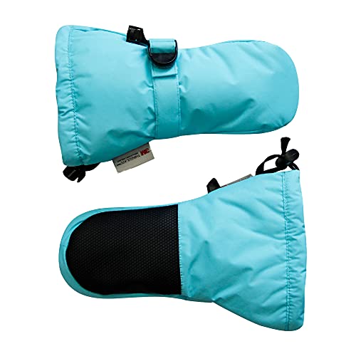 Hat Professor Skihandschuhe Kinder Handschuhe Winter Baby Fäustling Kinderhandschuhe Winterhandschuhe wasserdicht warm für Jungen und Mädchen (Himmelblau,XS, Ohne Daumen) von Hat Professor