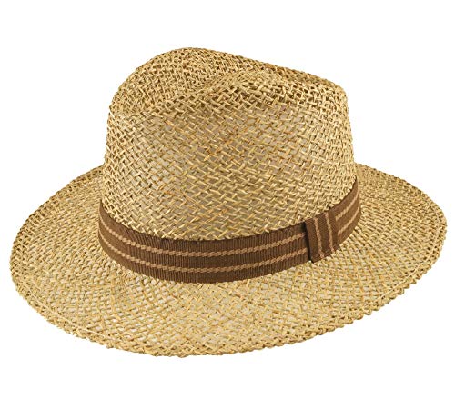 HatBee Fedora Strohhut Jacopo Seegras Braun L von HatBee