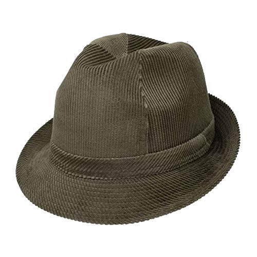 HatBee - Stabiler Hausmeister Krause Trilby-Cordhut - Kord Stoffhut Grün 59 von HatBee