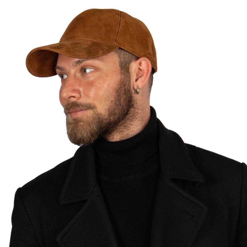 Wildleder Baseballkappe, Hatsquare Herren Leder Frau Verstellbare Lederkappe, Sport Papa Kappe von HatCapCo