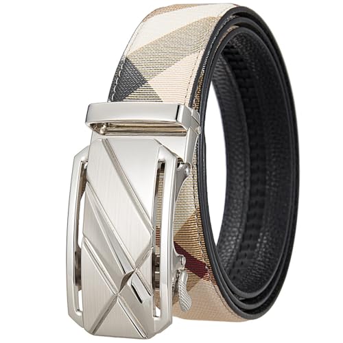 Hatamoto Echtleder-Gürtel für Herren, Ratsche, verstellbar, 3,5 cm breit, in Geschenkverpackung, passt überall, F-beige, Max 36'' Waist adjustable 110cm Hatamoto Echtleder-Gürtel für Herren, Ratsche, verstellbar, 3,5 cm breit, in Geschenkverpackung, passt überall, F-beige, Max 36'' Waist adjustable 110cm von Hatamoto
