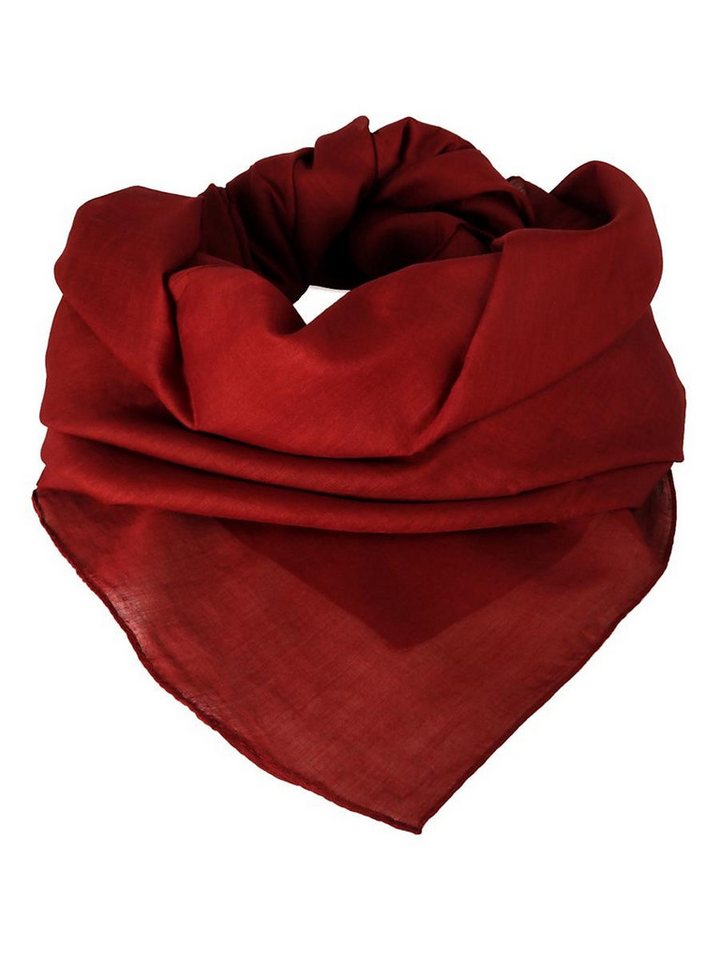 Hathi Halstuch Tuch Halstuch 100% Baumwolle unifarben bordeaux-rot, ca. 100 x100 cm, (1-St) von Hathi