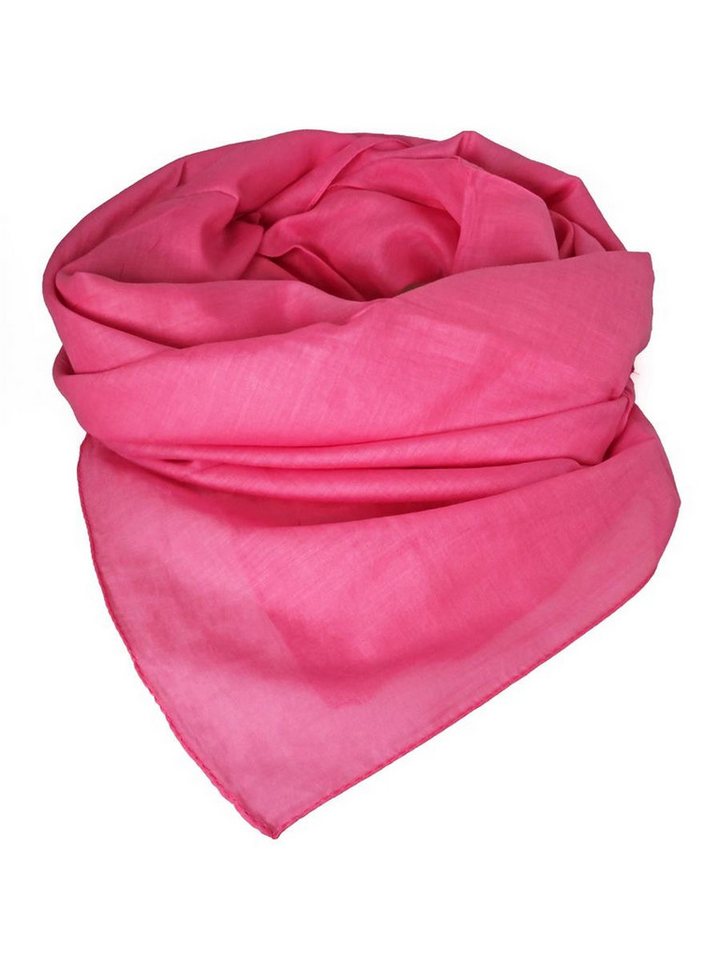 Hathi Halstuch Tuch Halstuch 100% Baumwolle unifarben rosa-pink, ca. 100 x100 cm, (1-St) von Hathi