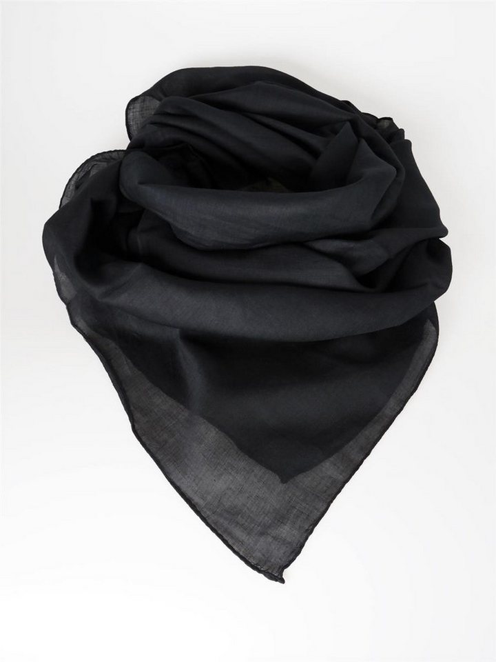 Hathi Halstuch Tuch Halstuch 100% Baumwolle unifarben schwarz, ca. 100 x100 cm, (1-St) von Hathi