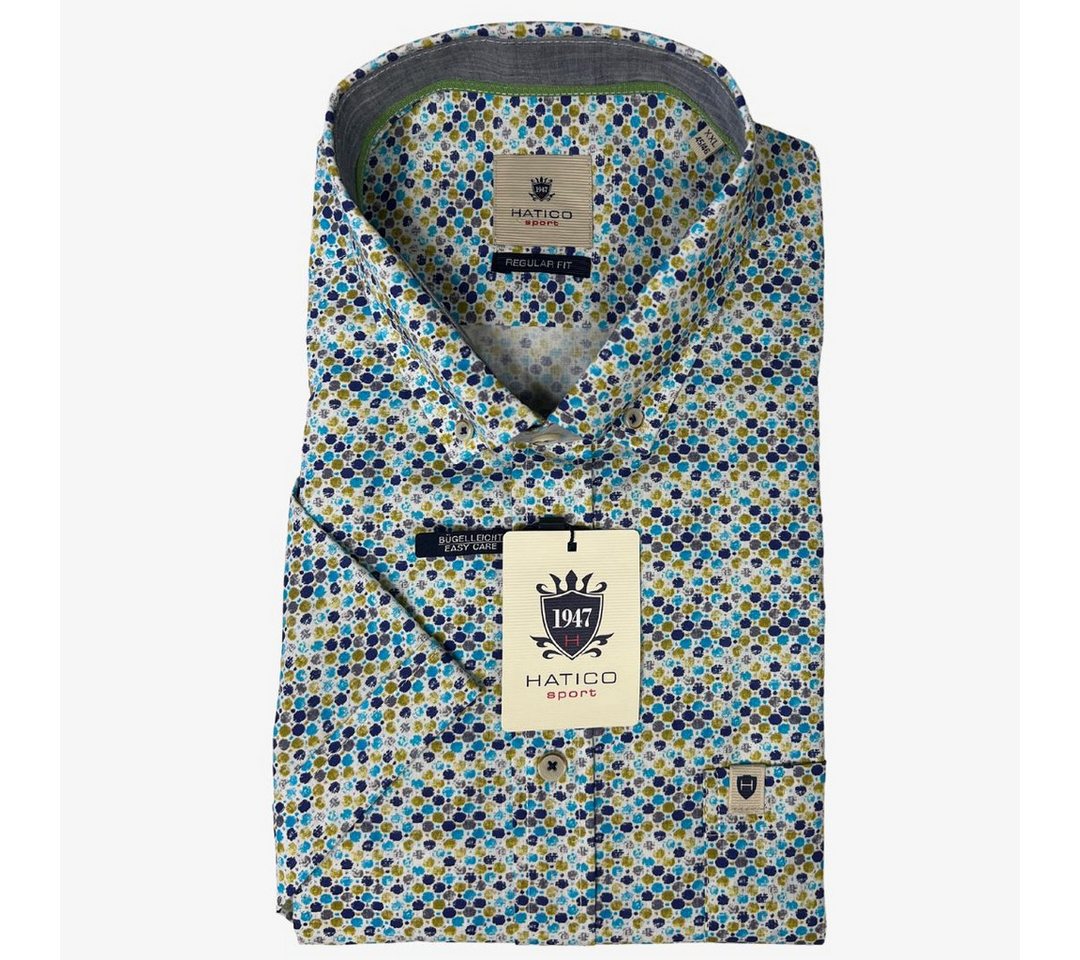 Hatico Kurzarmhemd – Bürohemd mit Print – Hemd Kurzarm – Sport Hemd von Hatico