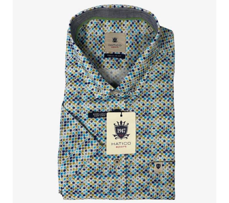 Hatico Kurzarmhemd – Bürohemd mit Print – Hemd Kurzarm – Sport Hemd von Hatico