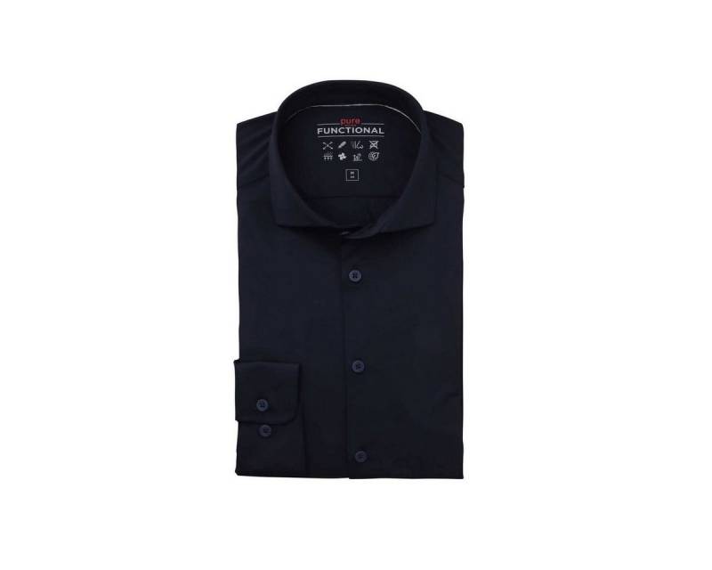 Hatico Langarmhemd Langarm FreizeitHemd für Herren in marineblau (1-tlg) von Hatico