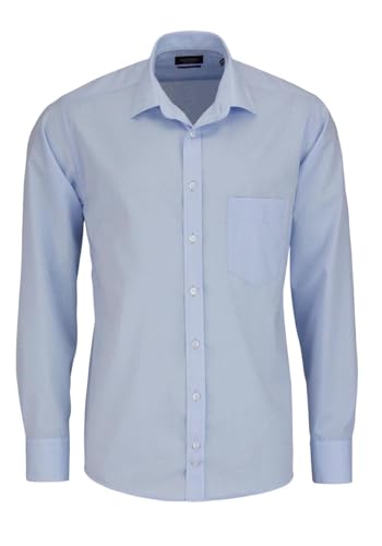 Hatico Regular Fit Hemd Langarm mit Brusttasche blau Größe 42 von Hatico