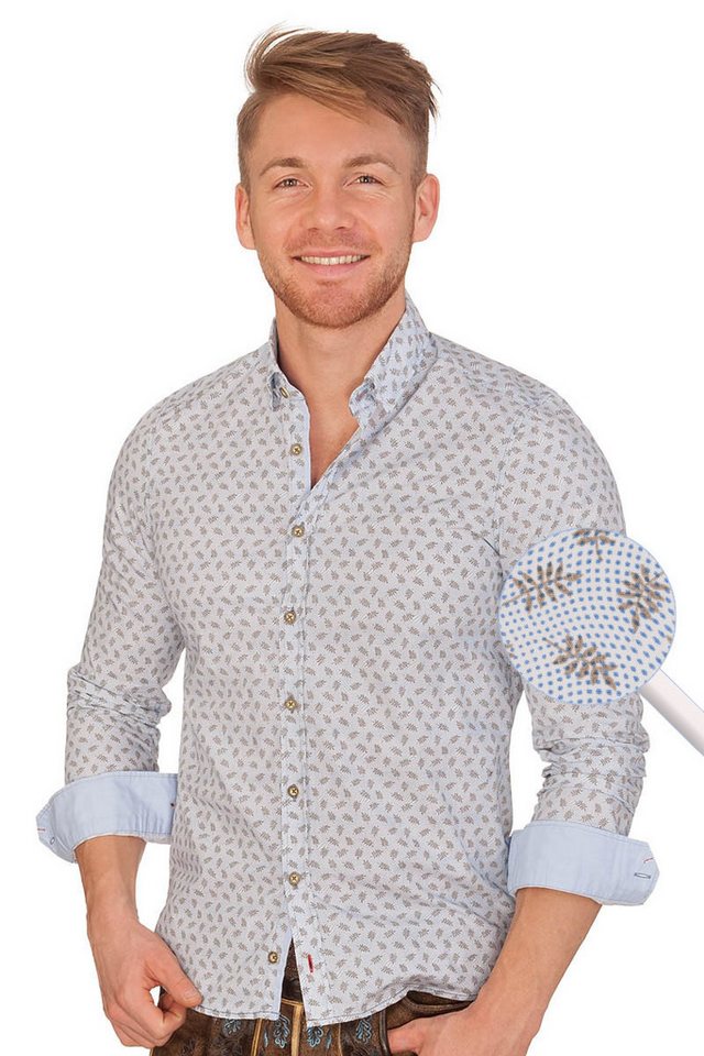 Hatico Trachtenhemd Trachtenhemd - BALTHASAR - hellblau von Hatico