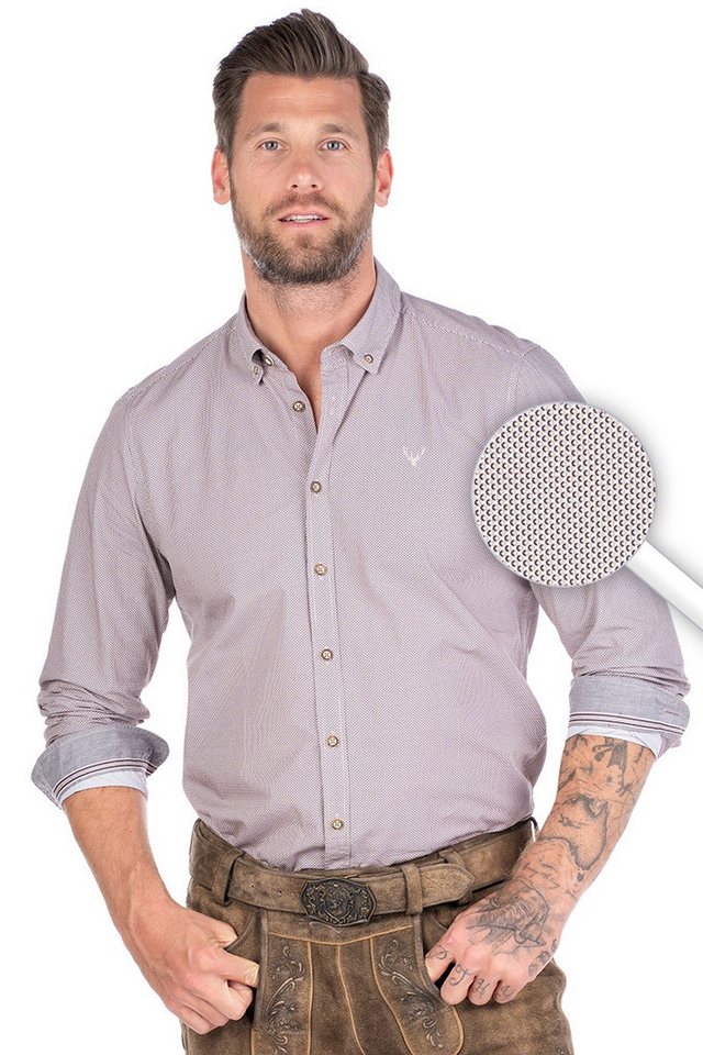 Hatico Trachtenhemd Trachtenhemd - BERGFRIED - hellbraun von Hatico