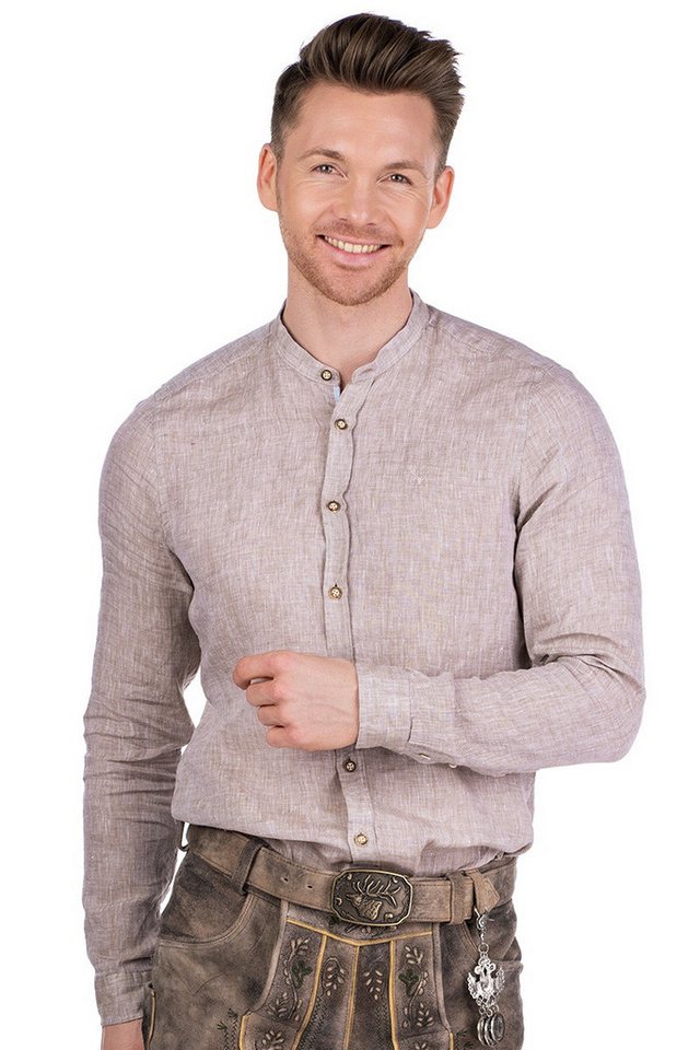 Hatico Trachtenhemd Trachtenhemd - CLIFF - beige, jägeroliv von Hatico