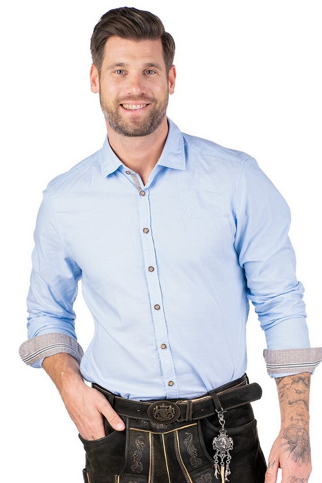 Hatico Trachtenhemd Trachtenhemd - FRANCIS - hellblau von Hatico