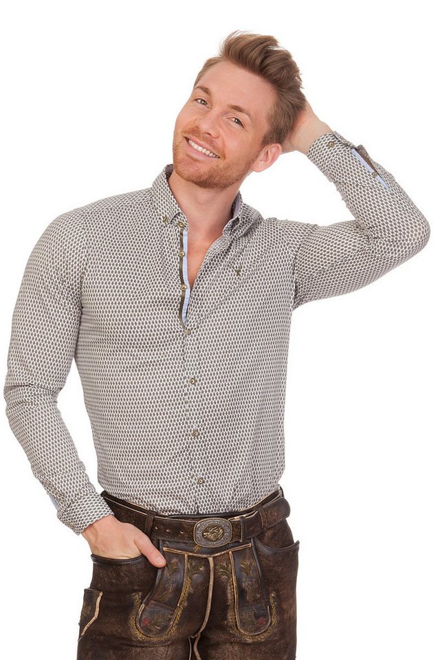 Hatico Trachtenhemd Trachtenhemd - MAXIM - bordeaux, oliv von Hatico