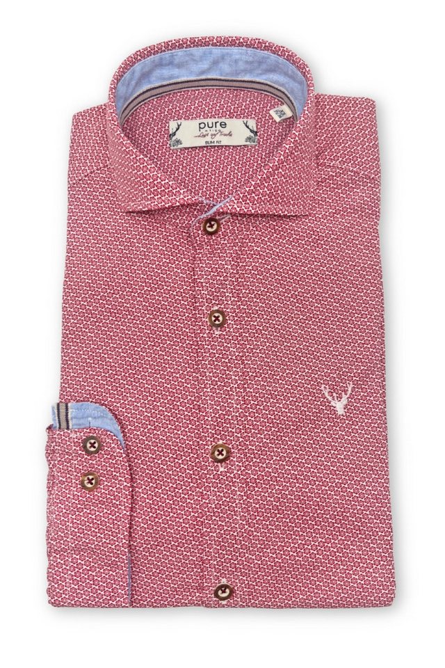 Hatico Trachtenhemd Trachtenhemd - NANDOR - rot von Hatico