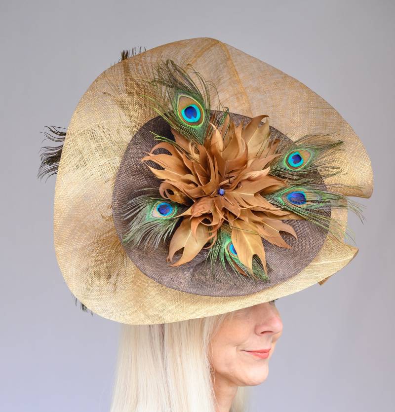 Pfauenfeder Großer Fascinator | Ascot von Hatilly