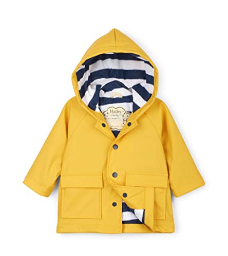 Hatley Baby - Jungen Printed Raincoats Long Sleeve Regenmantel, Gelb (Yellow 700), 9 Monate EU von Hatley