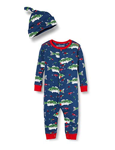 Hatley Baby-Jungen Romper & Cap Kleinkind-Schlafanzge, Gone Fishing, 92 von Hatley