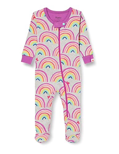 Hatley Baby - Mädchen Økologisk bomuldsfooted nattøj Baby und Kleinkind Schlafanz ge, Rainbow Dreams, 0-3 Monate EU von Hatley
