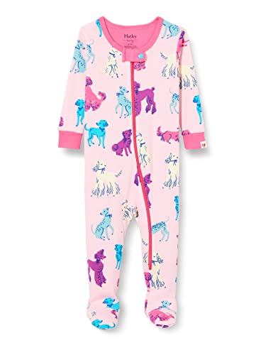 Hatley Baby-Mädchen Organic Cotton Footed Sleepsuit Kleinkind-Schlafanzüge, Perfect Pups, 0-3 Monate von Hatley