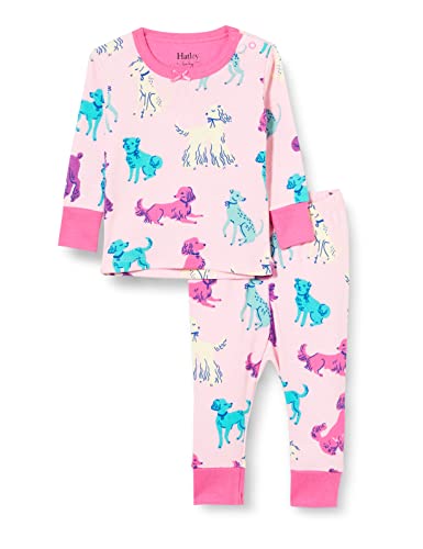 Hatley Baby-Mädchen Organic Cotton Long Sleeve Pyjama Set Pyjamaset, Perfect Pups, 9-12 Monate von Hatley