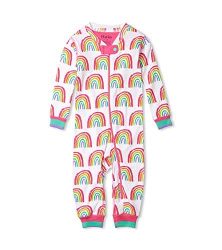 Hatley Baby-Mädchen Organic Cotton Sleepsuit Kleinkind-Schlafanzge, Pretty Rainbows, 92 von Hatley