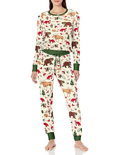 Hatley Damen Langärmliges Pyjama-Set Pyjamaset, Woodland Winters, M von Hatley